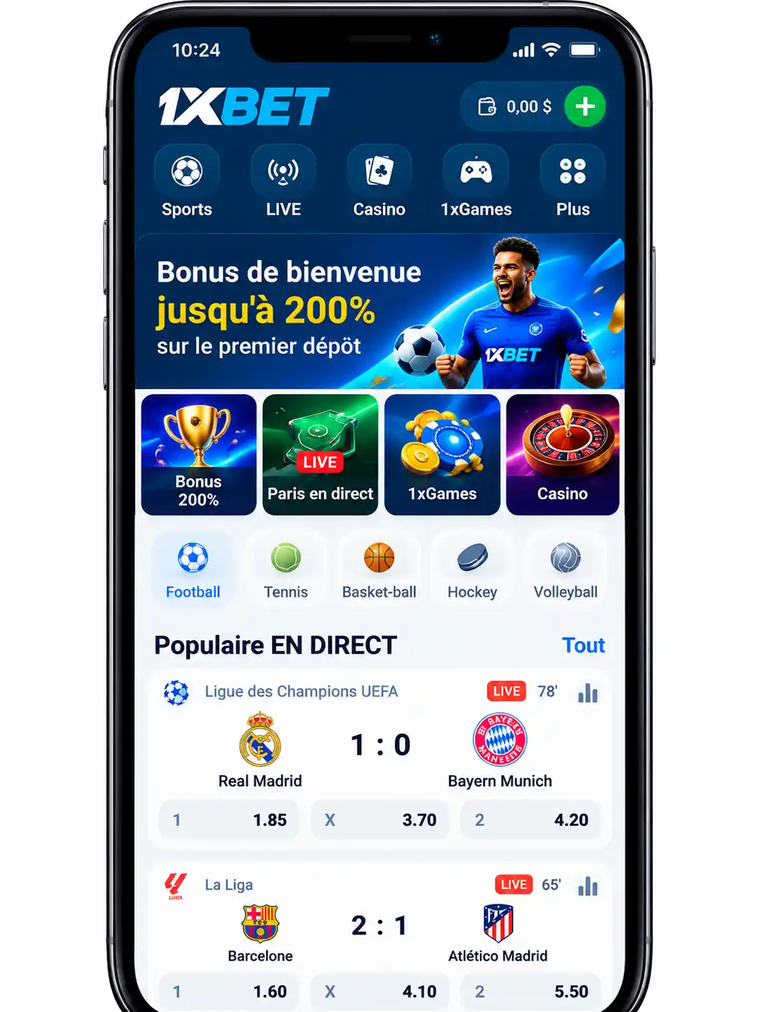 Fonctionnalités De L'Application 1xBet