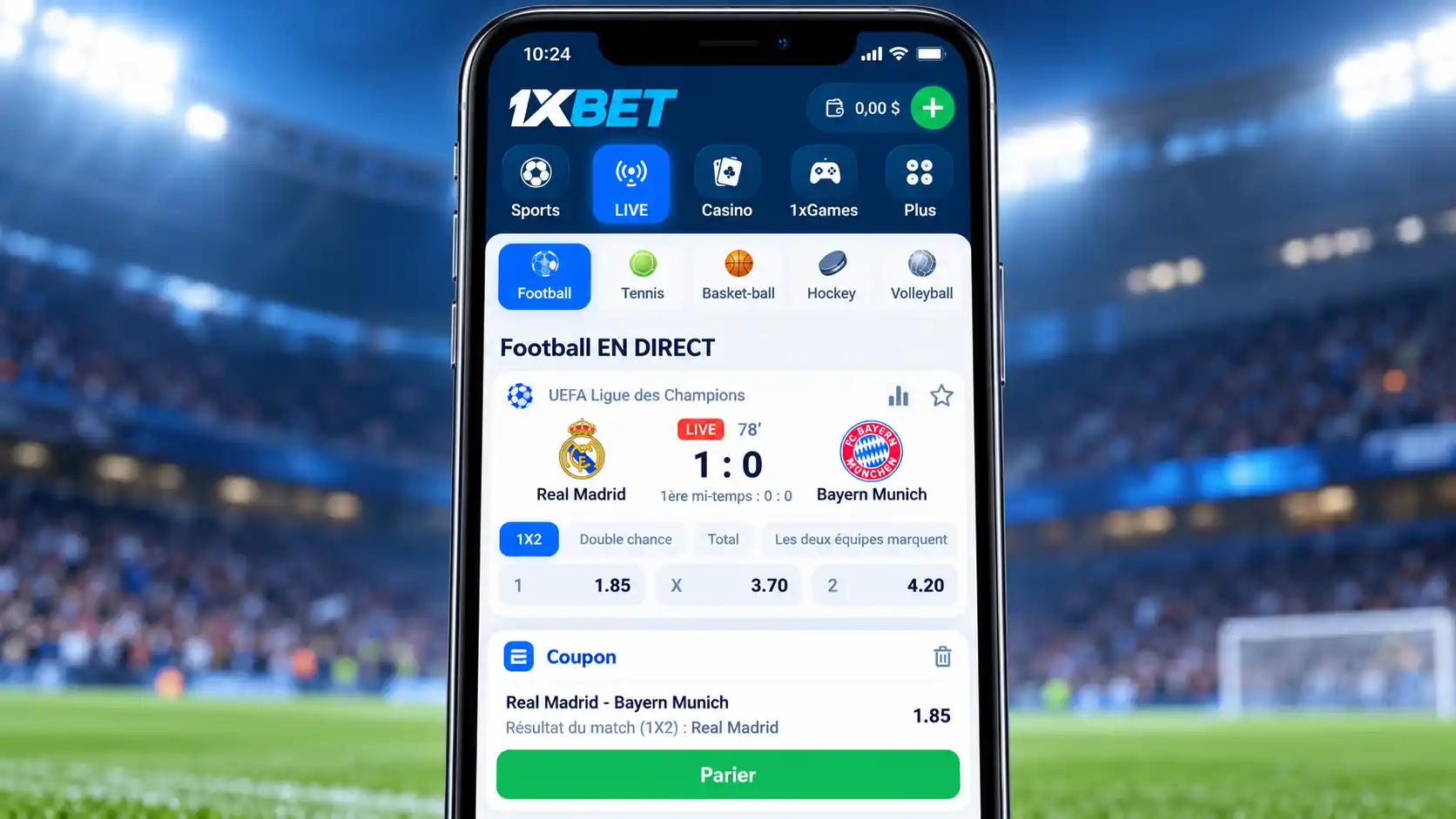 Paris Sportifs Et LIVE Sur 1xBet