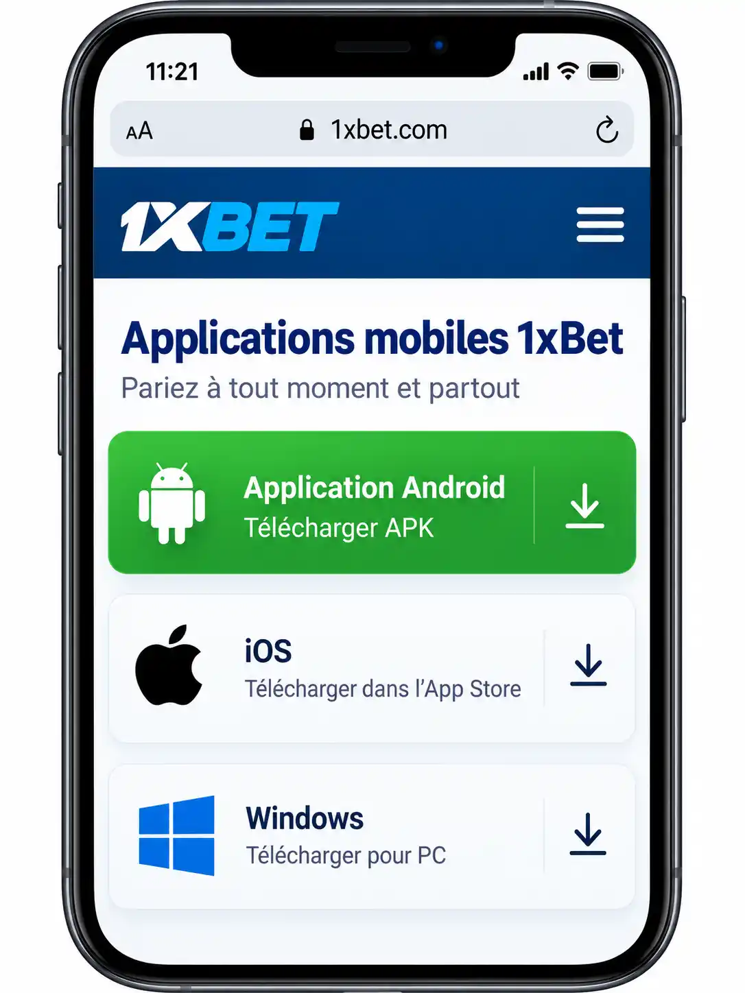 Télécharger 1xBet APK Sur Android