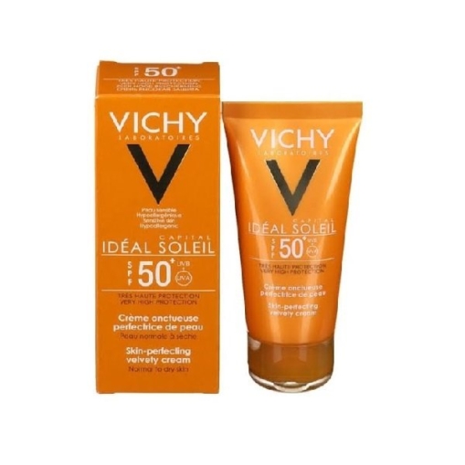 Vichy Idéal Soleil SPF 50 Emulsion Crème Onctueuse Perfectrice de Peau 50ml