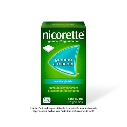 Nicorette Gomme à Macher Menthe Glaciale 4g Nicotine B105